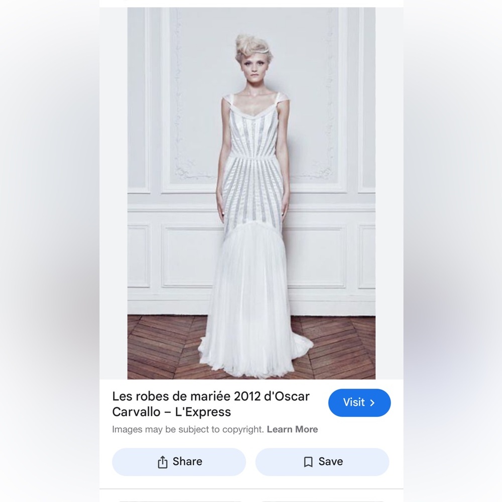Glamorous Vintage Bridal or Cocktail Mermaid Gown - Haute Couture, retro look
